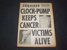 1965 OCT 24 NATIONAL ENQUIRER NEWSPAPER-CLOCK-PUMP KEEPS CANCER VICTIMS- NP 7397 picture