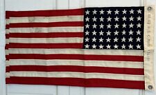 World War 2 US Mare Island 48 Star Flag No 12 Ensign WWII Navy Named Original picture