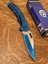 Ct507 Colt Folding knife Electric BLUE Excellent Condition Rare/Discontinued  picture