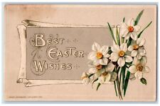 John Winsch Signed Postcard Easter Flowers Embossed Wesley Iowa IA Antique 1915 picture