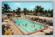 North Miami FL-Florida, The Rancher, Aerial Pool, Vintage Postcard picture