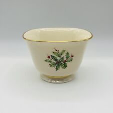 Lenox China Small Holly Treat Bowl With 24k Gold Edge picture