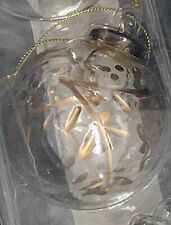 Classic Gold Tone Rustic Elegance Threshold Glass Ornaments Set of 3 picture