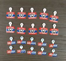 10 Johnson-Humphrey Vote Democratic Tab Buttons AND 10 LBJ USA Tab Buttons  picture
