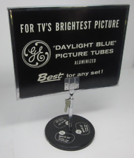 GENERAL ELECTRIC rare DAYLITE III Television Advertising TV Mirror OLD AD tubes picture