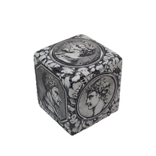 Vintage Italian Piero Fornasetti Roman Leaders Ceramic Cube Paperweight picture