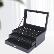Black 36 Slots Pen Display Box Leather Pen Display Case Fountain Pen Storage Box picture