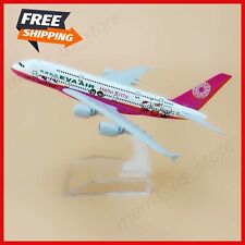 EVA Air Hello Kitty Airlines Airbus 380 A380 16cm Airplane Model Plane PINK picture