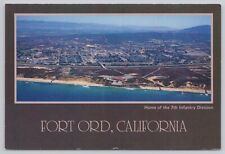 Fort Ord California, Home of the 7th Infantry Division, Aerial View Vtg Postcard picture