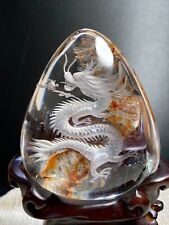 260g Top Rare Natural golden healer  Quartz  dragon Mineral specimen Crystal picture