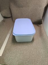 Vintage Tupperware Sheer 18 Cup Modular Mates Container #2 W/Light Blue Seal picture