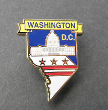 WASHINGTON DC STATE MAP LAPEL PIN BADGE 7/8 INCH picture