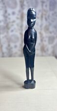 Vintage African Ebony Wood Woman Goddess Sculpture 14” x 2.5” picture