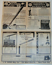 VINTAGE 1930s TELESCOPE/MICROSCOPE/BINOCULAR ADVERTISING POSTER 17x22