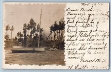 Fort Scott Kansas KS Postcard RPPC Photo Sailboat Scene Field 1907 Antique picture