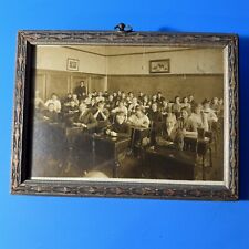 Antique B&W Photo Early 1900's Middle School Class Framed picture