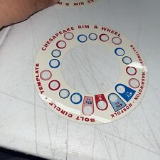 Vtg Standard Wheel & Rim Co Lancaster Harrisburg Baltimore Bolt Circle Template  picture