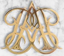 Vintage Virginia Metalcrafters 1950 Brass Queen Anne Cypher Trivet picture