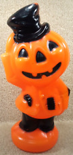 Vintage 1969 Pumpkin Halloween Scarecrow Blow Mold Empire Plastic 14.5 Inch Tall picture