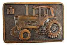 Vintage International Harvester Belt Buckle 3D Spec-Cast Bronze New picture