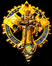 ULTRA RARE NYPD 3D COMBAT CROSS HE'S NOT HEAVY HE'S MY BROTHER CHALLENGE COIN LE picture