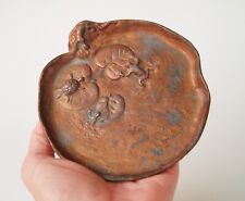 McClelland Barclay Pin Trinket Dish Tray w Lily Pads Frogs Turtle Lizard Vintage picture