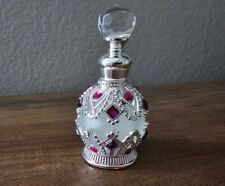 15 ML - Vintage Glass Perfume Bottle Silver picture