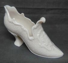 Lenox Cream Color Victorian Shoe Slipper Boot Made in U.S.A  ~ blue mark picture