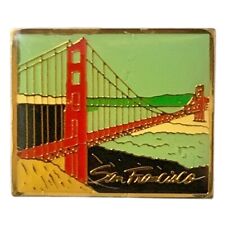 Vintage San Francisco Golden Gate Bridge Scenic Travel Souvenir Pin picture
