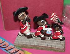 Hallmark Tender Touches Three Cheers For America Raccoons With Flag Figurine 90 picture