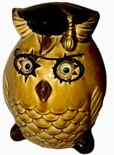 Rare Vintage Japan Googly Eyes Owl Porcelain￼ Bank Figurine￼ MCM Century Fun picture