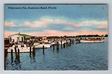Bradenton Beach FL-Florida, Fisherman's Pier, Antique, Vintage Souvenir Postcard picture
