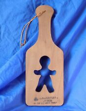 Longaberger Design Gingerbread Man Butter Paddle W.C. Mock Family Wall Decor picture