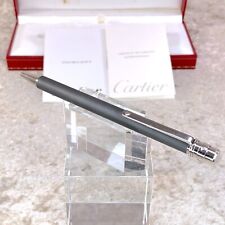 Authentic Cartier Ballpoint Pen Santos Grey Matte Silver with Case & Papers picture