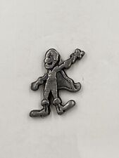 Vintage RARE Silver Colored Man In Cape & Boots Lapel Pin picture
