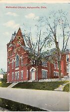 C1/ Nelsonville Ohio Postcard 1911 Athens County Methodist Church Building picture