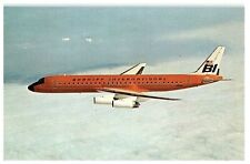 Braniff International BI McDonnell Douglas DC-8-62 In Flight 1969 Postcard picture