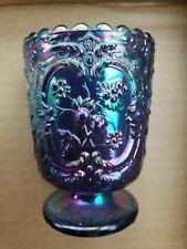 Vintage Fenton  Wild Strawberry Amethyst Carnival Glass Toothpick Holder picture