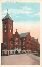Bangor ME Maine, City Hall Building, Vintage Postcard picture