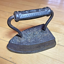 Antique B&D Sad Iron - Flat Iron Cast Vintage - 7 Lbs - Unusual Design Handle picture
