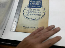 original 1945 Q&A on your new SOCIAL SECURITY BENEFITS; 31pgs picture
