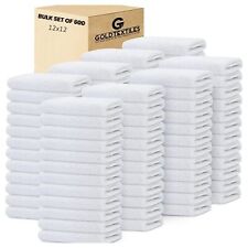 Wash Cloth Towel Set 12x12 Cotton Blend Bulk Pack 12,24,48,60,120,480,600 Towels picture