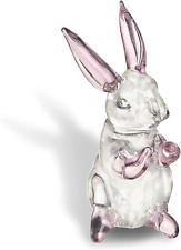 HDCRYSTALGIFTS 3.5Inch Crystal Rabbit Bunny Figurine Collectibles Spring Easter  picture