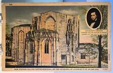 Vintage c1938 Linen Postcard Pittsburgh PA Stephen Collins Foster Memorial picture
