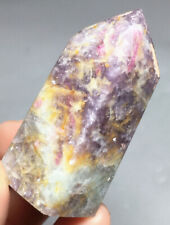 40gNATURAL unicorn tower red tourmaline lepidolite QUARTZ CRYSTAL point HEALING picture