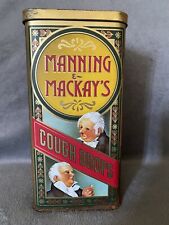 Vintage Manning and Mackay's Cough Drops Tin with Hinged Lid from England picture