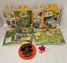 1980 McDonald's Happy Meal Boxes 4, Safari Adventure Meal, Ronald Whistle Ring picture