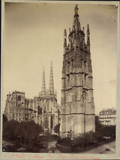 France, Bordeaux, Cathedral of Saint-André vintage print print print print print print, album print picture