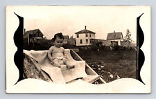 1913 RPPC Homes & Baby Pauline Bolstridge Aroostook Maine ME Real Photo Postcard picture