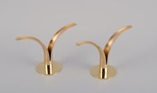Skultuna, pair of Liljan candle holders in brass. Designed by Ivar Ålenius Björk picture
